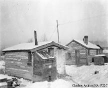 H.B.C. Log Cabins, including the Hunt House, Calgary (1910); Glenbow Archives, NA-1722-7