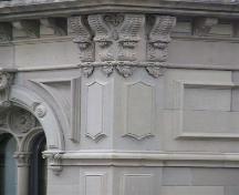 Cornice with brackets, dentils and lozenges, Queen Building, Hollis Street, Halifax, 2005.; Heritage Division, NS Dept. of Tourism, Culture and Heritage, 2005.