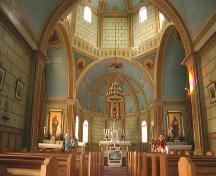View of the interior of St. Nicholas Ukrainian Catholic Church, Rackham area, 2006; Historic Resources Branch, Manitoba Culture, Heritage and Tourism, 2005