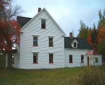 East elevation, Campbell Heritage House, Strathlorne, Nova Scotia, 2004. Gabled roofed rear section is thought to be older than the two-and-a-half storey front. 
; Heritage Division, NS Dept. of Tourism, Culture and Heritage, 2004.