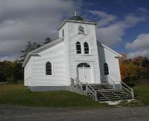 Front view of Saint Joseph's Roman Catholic Church, Marble Mountain, Nova Scotia, 2002.; Inverness County Heritage Advisory Committe, 2002