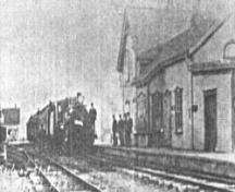 Showing station house at time of 1932 accident; Alberton Museum