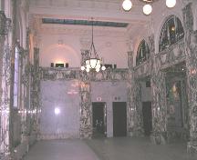 Interior view of the banking hall showing decorative detailing; OHT, january 2005
