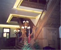 View of the wooden detail and the grand staircase in the London Normal School – 2002; OHT, 2002
