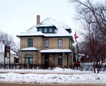Façade principale (est) de la maison Daly, Brandon, 2005; Historic Resources Branch, Manitoba Culture, Heritage, Tourism and Sport, 2005