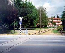 View of the CPR Power Poles and Railway Tracks from the south, Richmond, BC, 2001; Denise Cook Design 2004