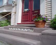 Kaulbach House, Old Town, front steps, 2004; Heritage Division, Nova Scotia Department of Tourism, Culture & Heritage, 2004