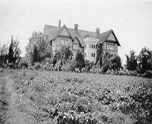 View of Avalon, north field and mansion, circa 1925; Burnaby Historical Society, Community Archives, BHS-309-1