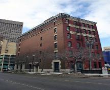 Secondary elevations, from the northeast, of the Galpern Building, Winnipeg, 2007; Historic Resources Branch, Manitoba Culture, Heritage, Tourism and Sport, 2007
