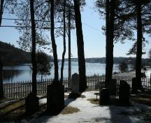 View of cemetery looking towards harbour, Bayview Cemetery, Mahone Bay, NS, 2009.; Heritage Division, NS Dept. of Tourism, Culture and Heritage, 2009