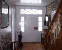 Interior view of the front entrance, MacKeen-Smith House, Mabou, Nova Scotia, 2009.
; Heritage Division, Nova Scotia Department of Tourism, Culture and Heritage, March 2009.
