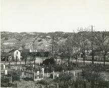 Historic view of Pioneer Cemetery, 1884; City of Kamloops Museum and Archives #3446