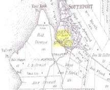 Location of William Burke&#039;s Glen Stewart Farm; Meacham&#039;s Illustrated Historical Atlas of PEI, 1880