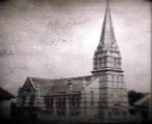 View of the completed Church in 1874.; Heritage Newmarket, Archival photo.