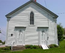 Front elevation, Smith's Cove Baptist Meeting House and Temperance Hall, 2005; Heritage Division, NS Dept. of Tourism, Culture and Heritage, 2005