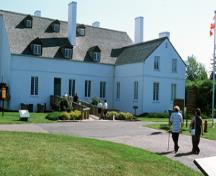 View of 'la grande maison' at Forges du Saint-Maurice National Historic Site of Canada, 2002.; Parks Canada Agency / Agence Parcs Canada, E. Kedl, 2002.