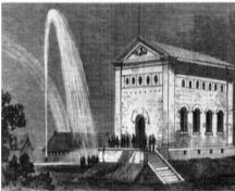 View of the Hamilton Waterworks on the occasion of the Prince of Wales's visit. (The Illustrated London News, 17 November 1860); The Illustrated London News, 1860