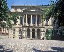 General view of Osgoode Hall showing the sculptural treatment of the facades, 1993.; Parks Canada Agency / Agence Parcs Canada, J Butterill, 1993.
