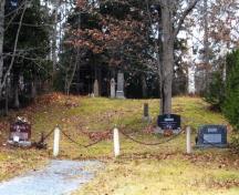 Vue globale du cimetière Nase; Grand Bay-Westfield