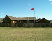 The Fort Assiniboine museum lies immediately east of the Legion Hall and the cairn
for Fort Assiniboine NHS.; Woodlands County, Musée Fort Assiniboine Museum, August | Août, 2009.