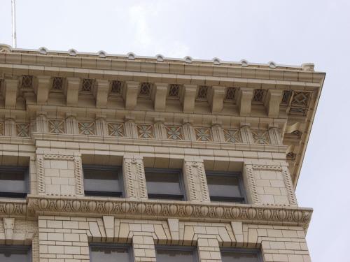 Architectual detailing of the cornice