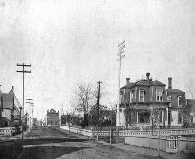 At the time of this photo in 1912, 93 Victoria Street was the residence of R. W. Hewson.; Moncton Museum