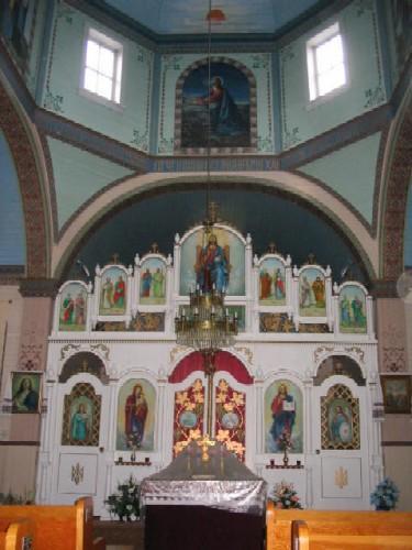 Interior view featuring the iconostasis, 2005