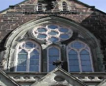 This is a photograph of the large west window, 2004; City of Saint John