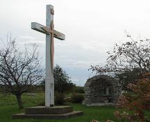 Cross and 1755 Bicentennial Grotto - east view; City of Dieppe
