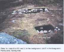 Pantry area of the dwelling partially excavated at Coote Cove in 2000.; Laird Niven, 2000