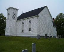 Rear and south elevation, St. Stephen's Anglican Church, Tusket, Nova Scotia, 2004.

; Heritage Division, NS Dept. of Tourism, Culture and Heritage, 2004.