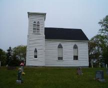 South elevation and cemetery, St. Stephen's Anglican Church, Tusket, Nova Scotia, 2004.

; Heritage Division, NS Dept. of Tourism, Culture and Heritage, 2004.
