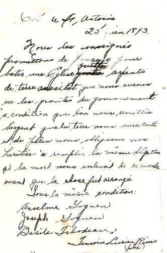 Letter dated June 25, 1843