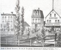 View of Beer and Sons' Store which once faced the Square; Meacham's Illustrated Historical Atlas of PEI, 1880