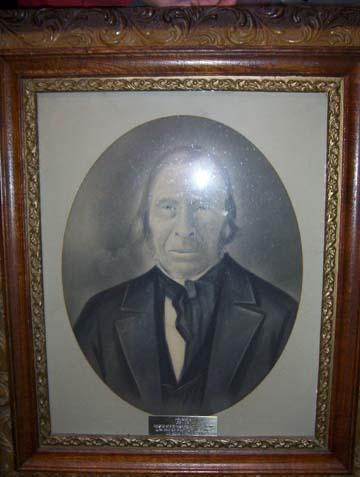 Portrait of John Jackson displayed in the church
