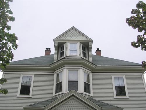 Central bay with Shingle dormer