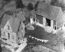 Ambroise Dupuis House - Aerial View, circa 1954; Armand Robichaud