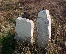 Photo of two marble headstones, Old Church of England Cemetery, Leading Tickles, 2007; Town of Leading Tickles, 2007