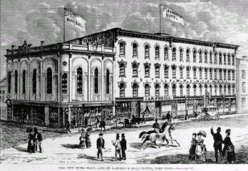 Historic drawing of building – c. 1871