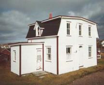 View of front facade of Beckett House after restoration; Heritage Foundation of Newfoundland and Labrador, file # M-044-011, Old Perlican - Beckett Property
