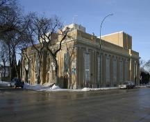Primary elevations, from the southeast, of the Ukrainian Labor Temple, Winnipeg, 2005; Historic Resources Branch, Manitoba Culture, Heritage and Tourism, 2005