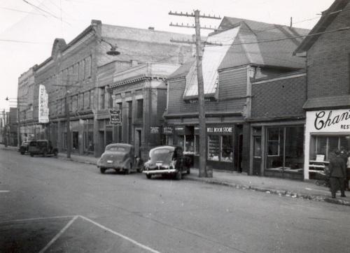Showing streetscape, c. 1947