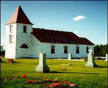 Exterior photo, Ruby Church (St. Matthew's Church), Goulds, St. John's.; Heritage Foundation of Newfoundland and Labrador, 2004.