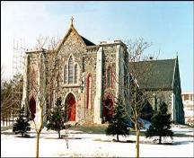 Exterior photo, main facade, Cathedral of Immaculate Conception, Harbour Grace.; HFNL 2005