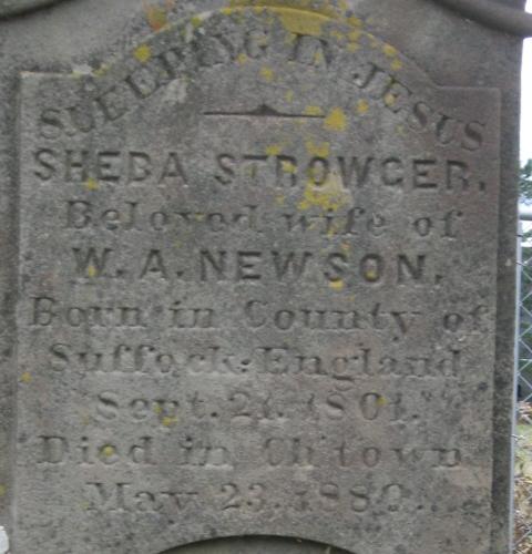 Detail of Sheba (Strowger) Newson stone