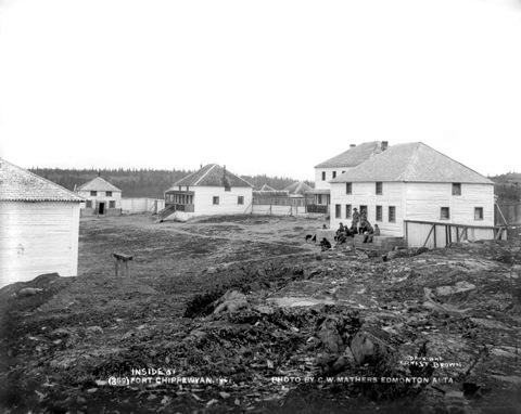 Historic view of Fort Chipewyan