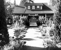 Exterior view of the front elevation of Elworth, circa 1929.; Burnaby Village Museum Collection, BV.977.90.7