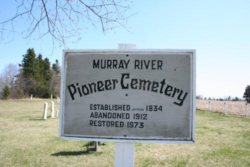 Showing cemetery sign