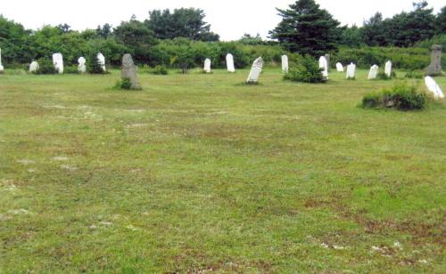 Showing overview of cemetery