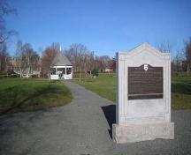 Image of the monument memorializing the original opening of this "pleasure ground" by the Prince of Wales in 1860; City of Fredericton